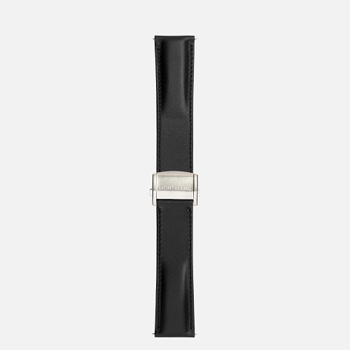 Montblanc Black Leather Strap 22 mm - MB127736