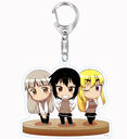 Oshikake Twin-tail Acrylic Keychain Miyo & Yuri & Ruri