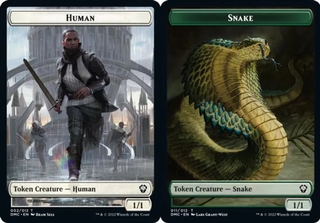 Human // Snake Double-sided Token