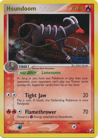 Houndoom - 7/115 - Holo Rare - Reverse Holo