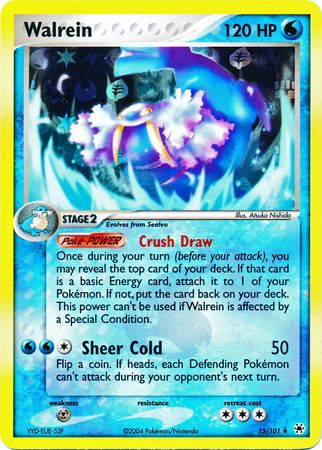 Walrein - 15/101 - Holo Rare - Reverse Holo