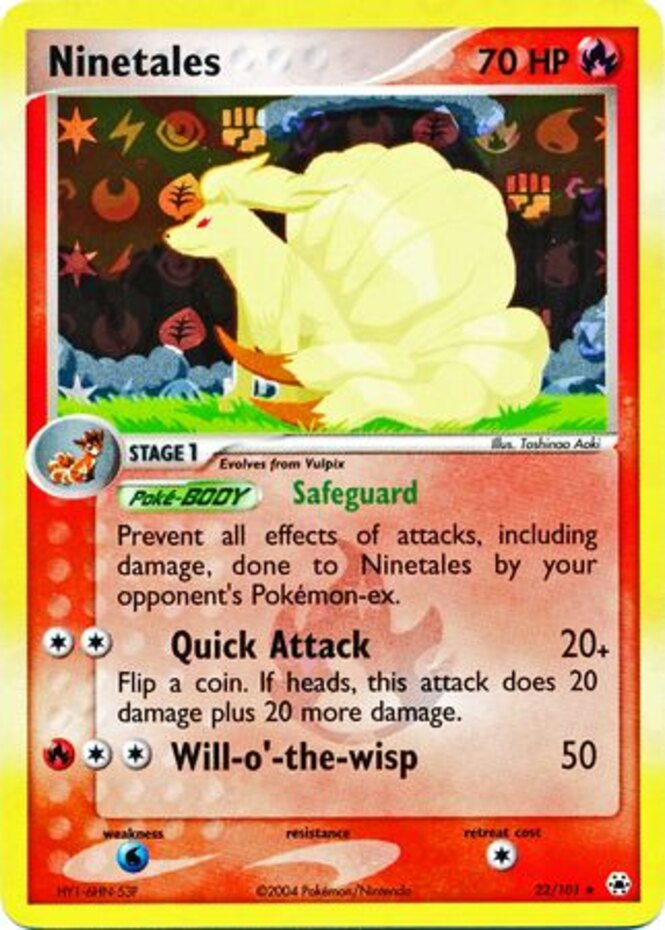 1x Ninetales - 22/101 - Rare - Reverse Holo Lightly Played Pokemon