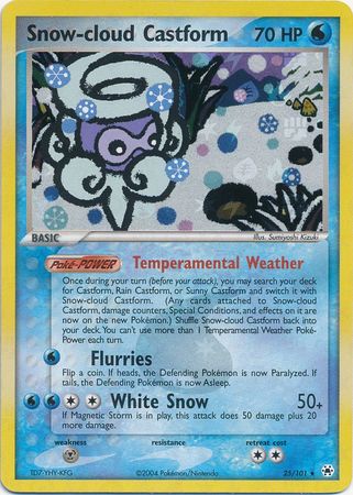 Snow-cloud Castform - 25/101 - Rare - Reverse Holo