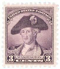 Washington Bicentennial: 3c Washington by Charles Willson Peale
