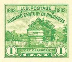 Fort Dearborn, imperf single