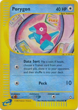 Porygon - 103a/147 - Common - Reverse Holo