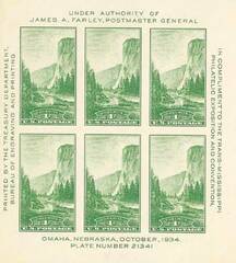 National Parks: Yosemite, California, souvenir sheet
