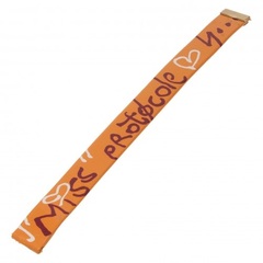 Piaget - Miss Protocole Bright Orange Leather Strap With Print (13mm x 13mm)