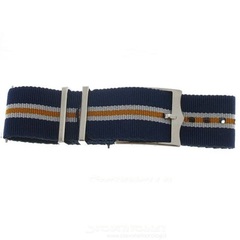 Tudor - 22mm Inlet Blue, Grey & Orange Fabric OEM Nato Watch Strap 4257801