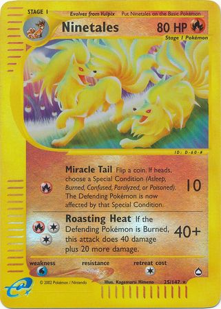 Ninetales - 25/147 - Rare - Reverse Holo