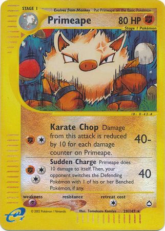 Primeape - 29/147 - Rare - Reverse Holo