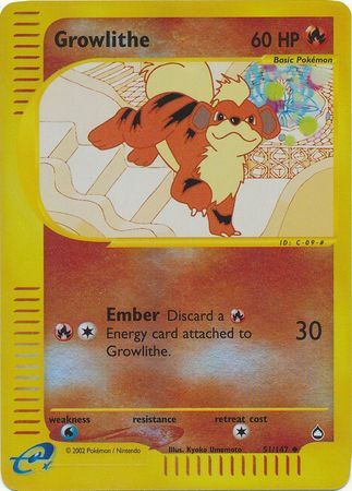 Growlithe - 51/147 - Uncommon - Reverse Holo