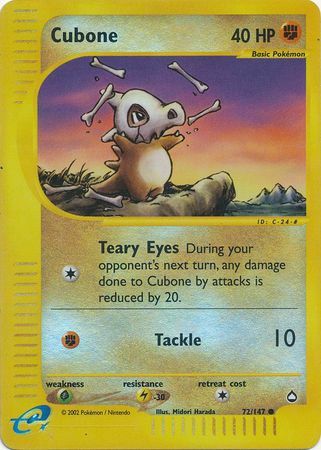 Cubone - 72/147 - Common - Reverse Holo