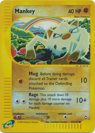 Mankey - 92/147 - Common - Reverse Holo