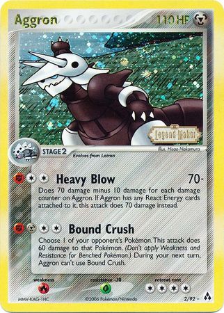 Aggron - 2/92 - Holo Rare - Reverse Holo