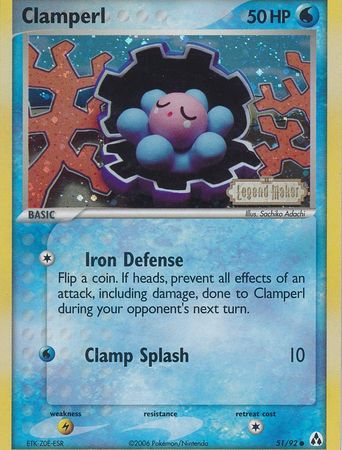 Clamperl - 51/92 - Common - Reverse Holo