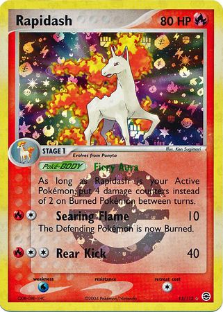 Rapidash - 13/112 - Holo Rare - Reverse Holo