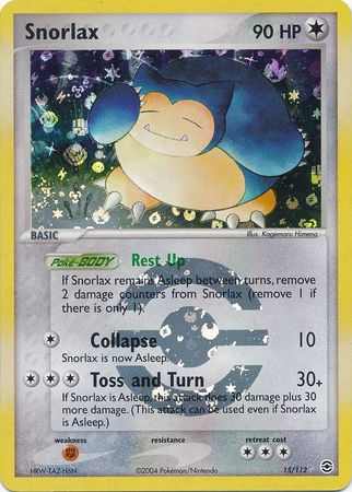 Snorlax popular legendary collection reverse holo