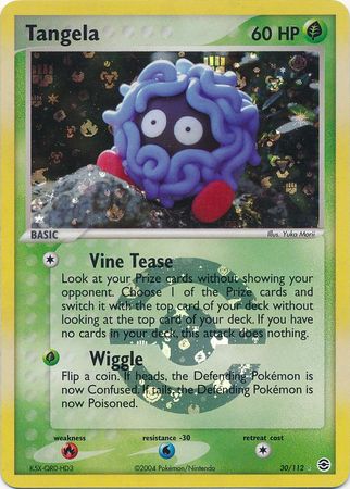 Tangela - 30/112 - Rare - Reverse Holo