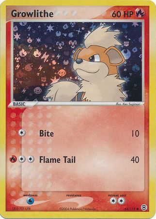 Growlithe - 64/112 - Common - Reverse Holo