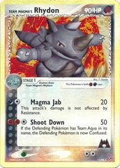 Team Magma's Rhydon - 11/95 - Holo Rare - Reverse Holo