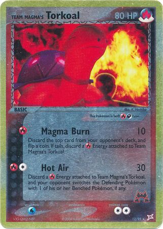 Team Magmas Torkoal - 12/95 - Holo Rare - Reverse Holo