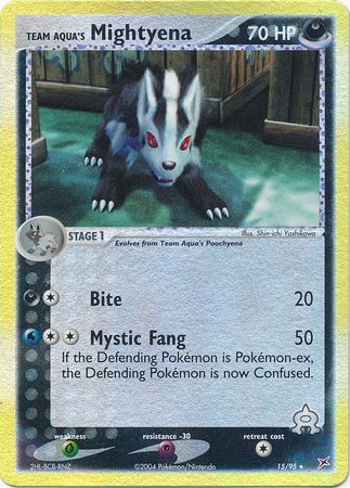 Team Aquas Mightyena - 15/95 - Rare - Reverse Holo