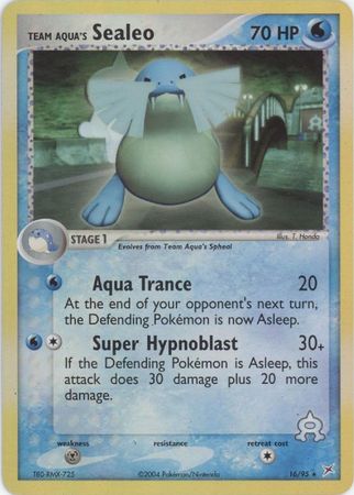 Team Aquas Sealeo - 16/95 - Rare - Reverse Holo