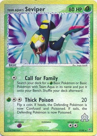 Team Aquas Seviper - 17/95 - Rare - Reverse Holo