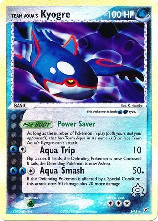 Team Aquas Kyogre - 3/95 - Holo Rare - Reverse Holo