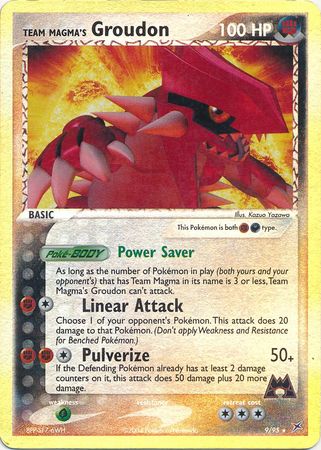 Team Magmas Groudon - 9/95 - Holo Rare - Reverse Holo