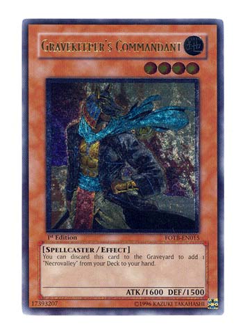 Gravekeepers Commandant - FOTB-EN015 - Ultimate Rare - Unlimited Edition Gravekeepers Commandant - FOTB-EN015 - Ultimate Rare - Unlimited Edition