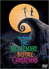 DVD Nightmare Before Christmas with Alice in Wonderland Postcard
