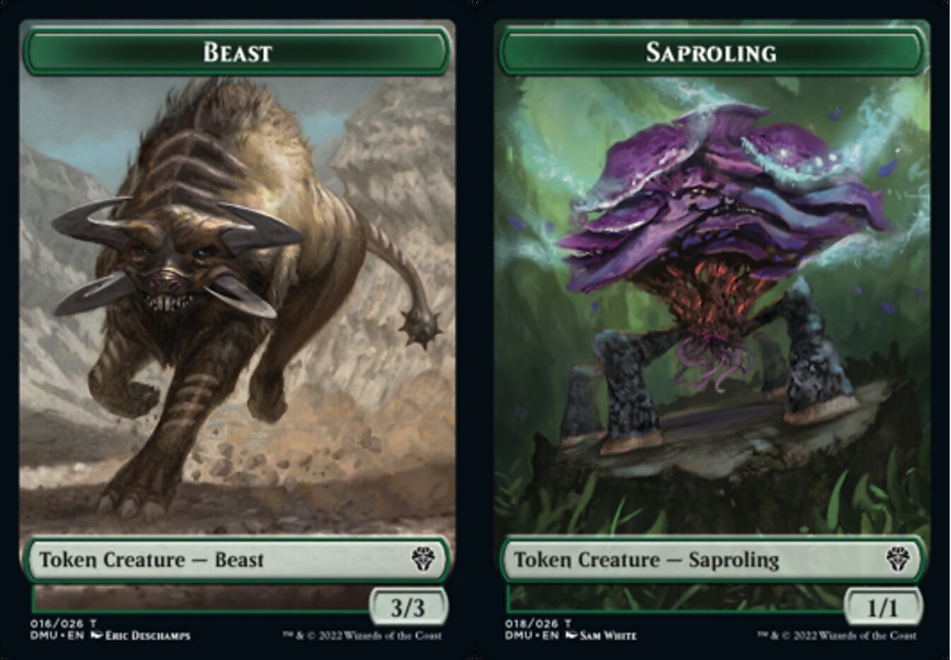 Beast Token // Saproling Token - Foil