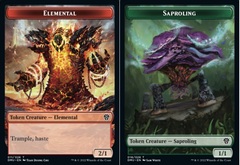 Elemental Token // Saproling Token - Foil