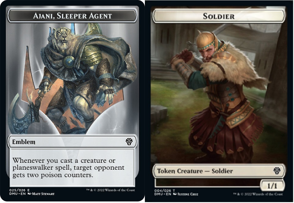 Emblem - Ajani, Sleeper Agent // Soldier Token - Foil