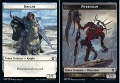 Knight Token // Phyrexian Token - Foil