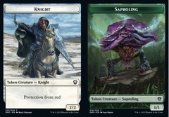 Knight Token // Saproling Token - Foil