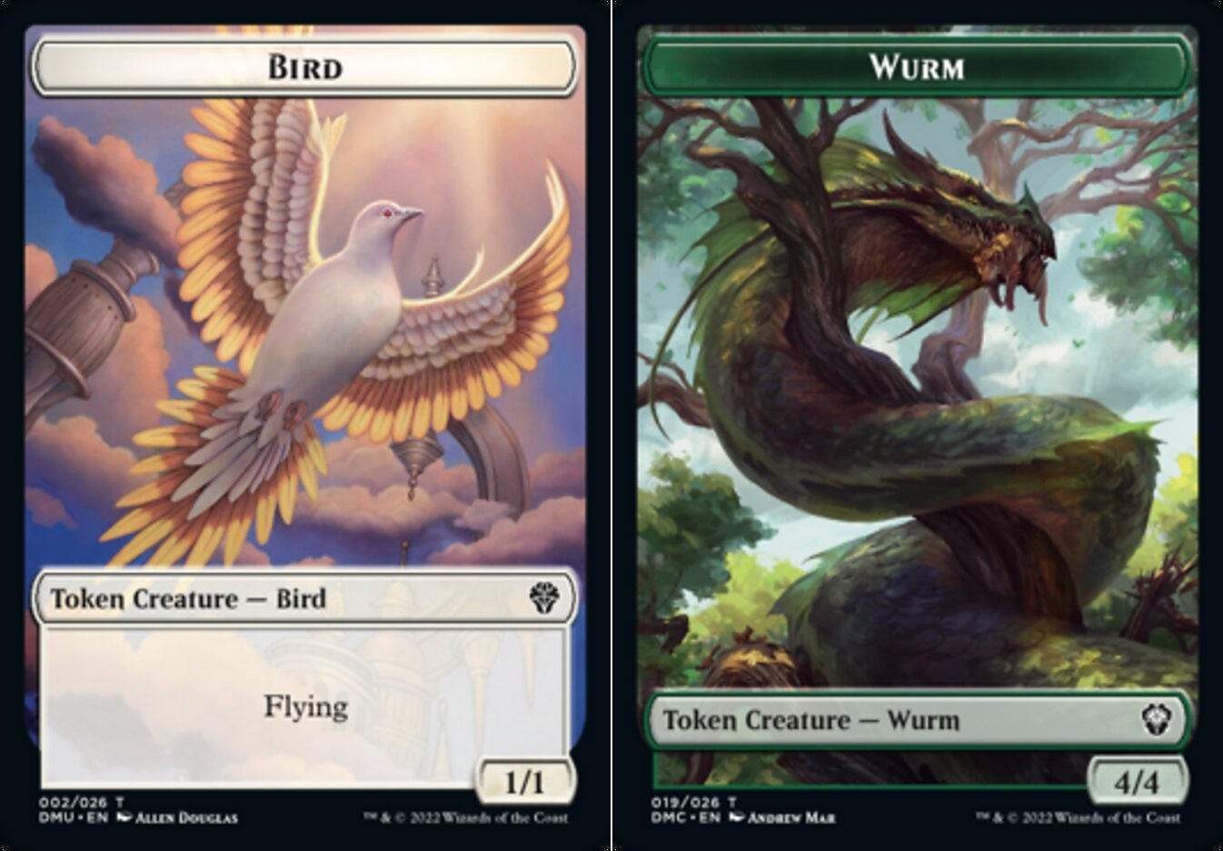 Bird Token (002) // Wurm Token - Foil