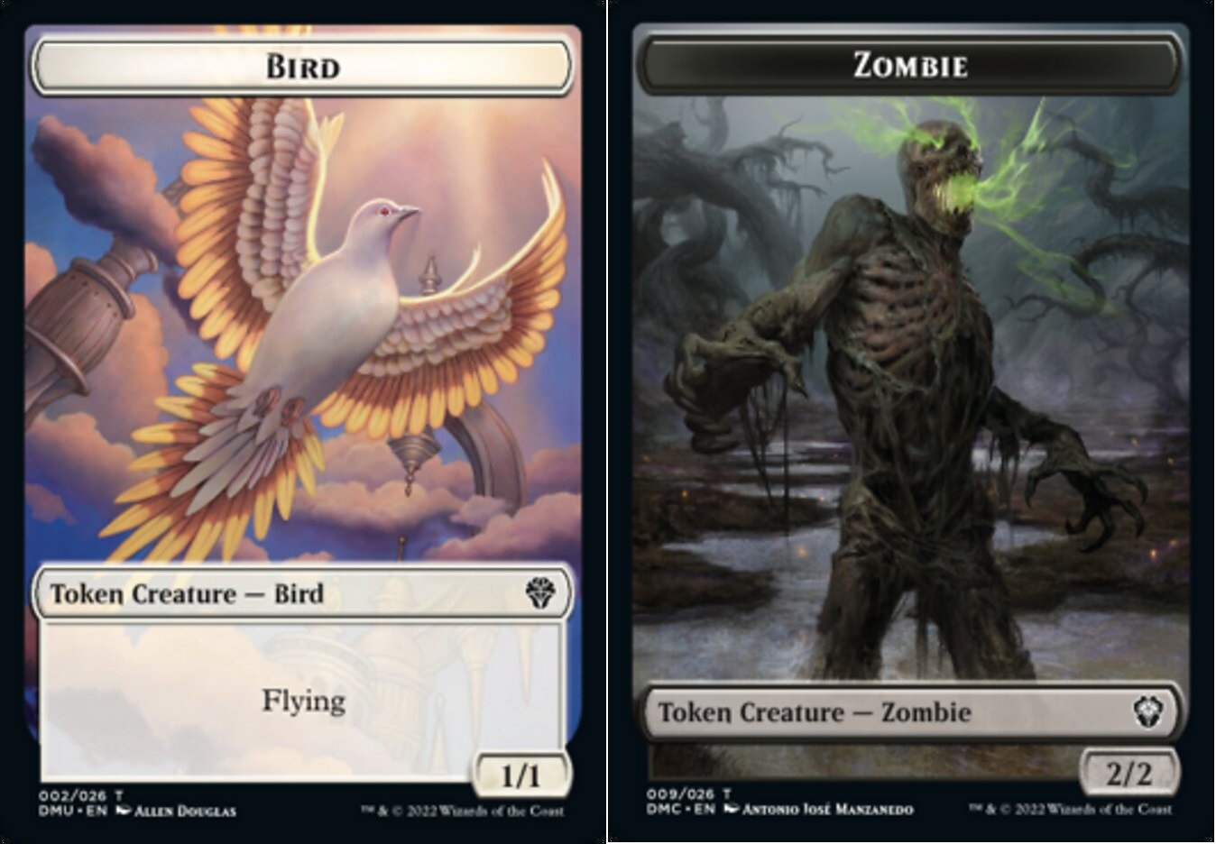 Bird Token (002) // Zombie Token - Foil