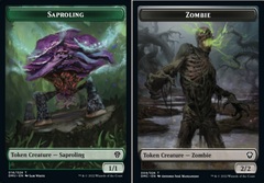 Saproling (018) // Zombie (009) Double-Sided Token - Foil