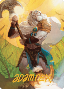 Ajani, Sleeper Agent Art Card - Gold-Stamped Signature