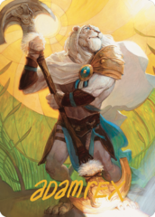 Ajani, Sleeper Agent Art Card (Gold-Stamped Signature)