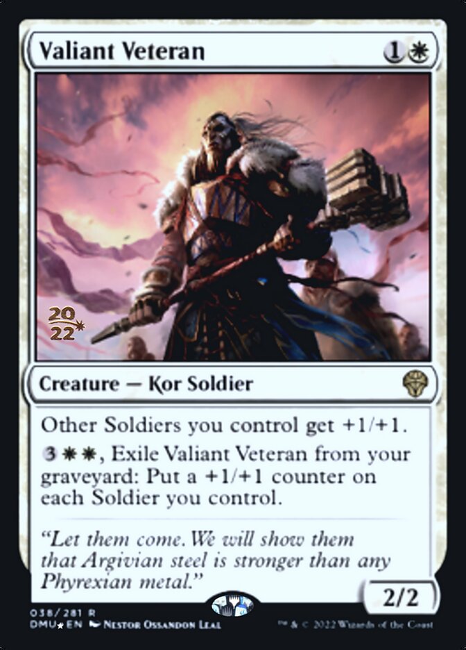 Valiant Veteran - Foil - Prerelease Promo