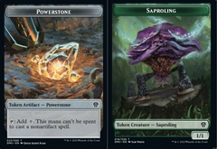 Powerstone (023) // Saproling (018) Double-Sided Token - Foil