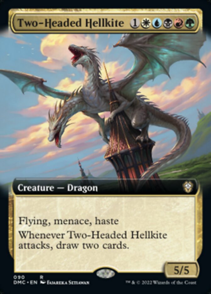 [DEPRECATED] Two-Headed Hellkite - Foil - Extended Art