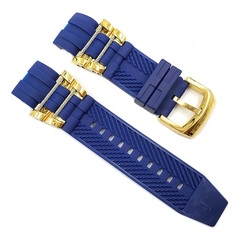 Invicta - Genuine Invicta Mens Bolt Zeus Reserve Chrono 26MM Blue/Gold Polyurethane Watch Band