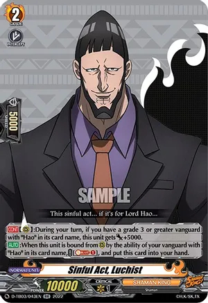 Sinful Act, Luchist - D-TB03/043EN - RR