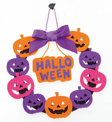 HW Wreath Colorful Pumpkin
