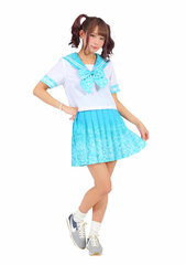 Neo Graphic Sailor Uniform - Emerald aqua
